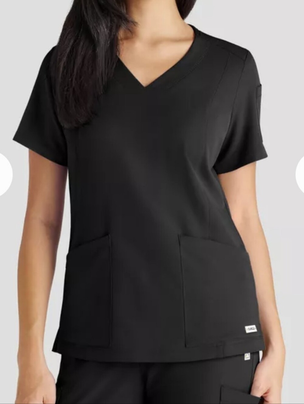 ReSurge Women's Ruby 5 Pocket Scrub Top Black Medium